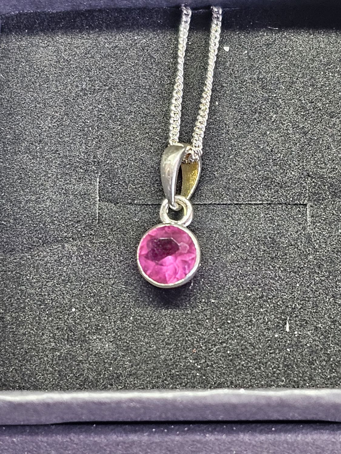 #6 925 pink necklace