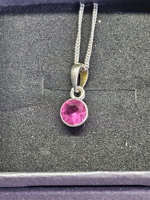 #6 925 pink necklace
