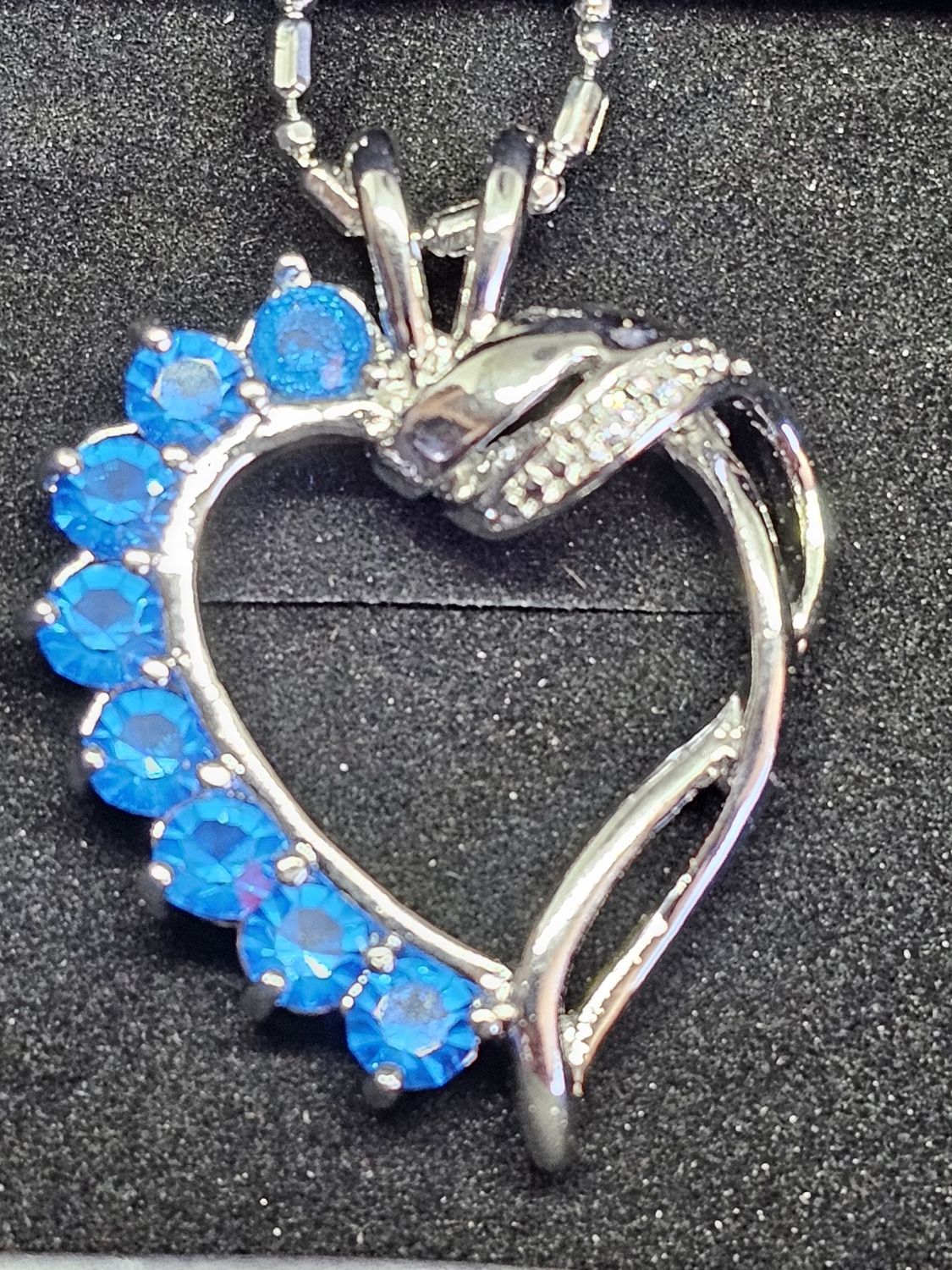 #18 925 euclase heart necklace