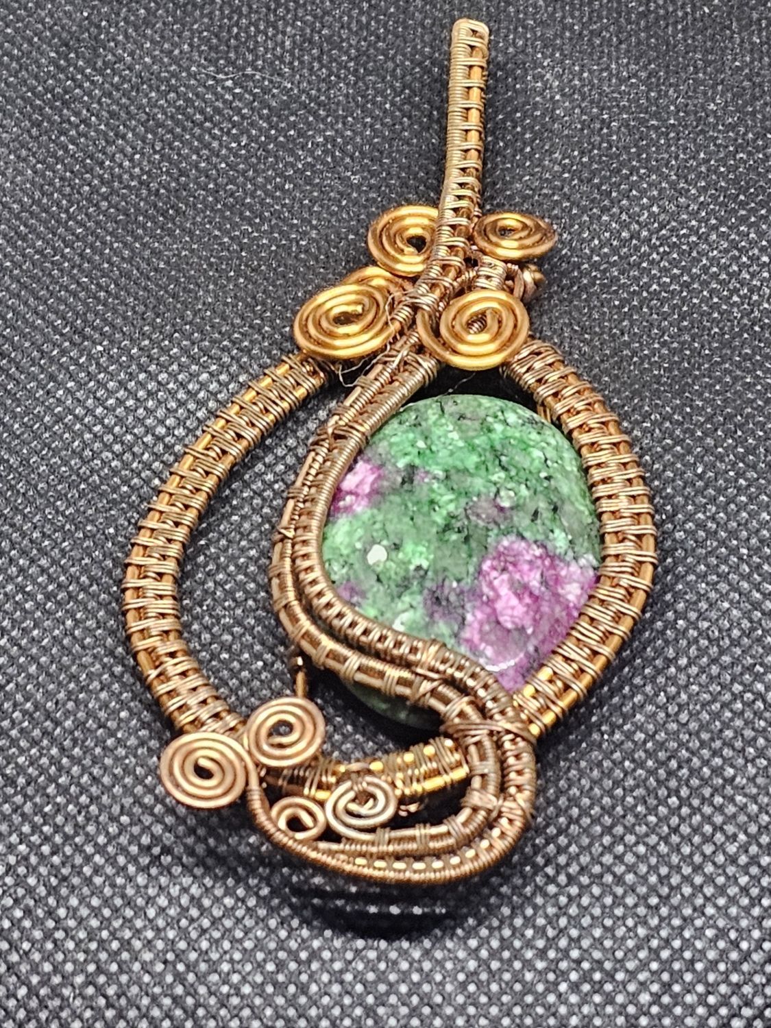 #28 ruby zoisite wire wrap
