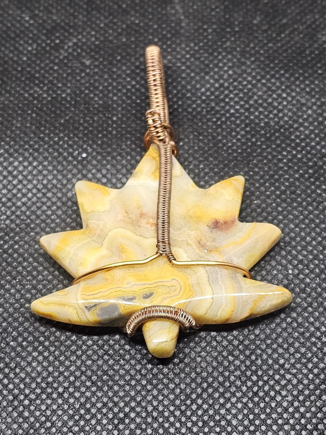 #34 agate leaf wire wrap