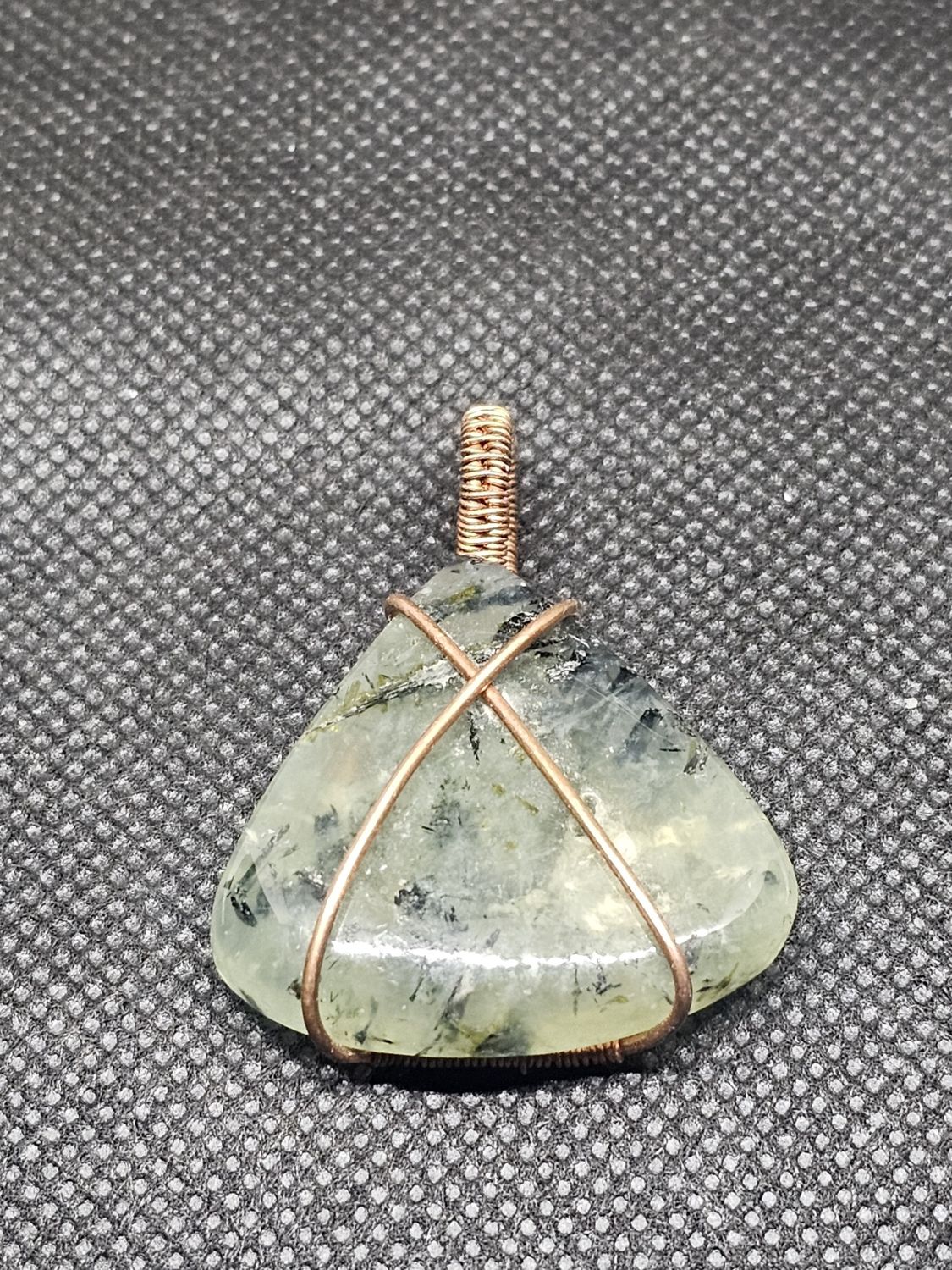 #41 green moss agate wire wrap