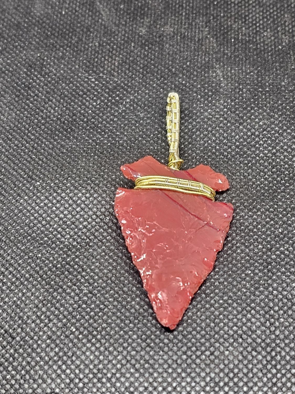 #38 red obsidian wire wrap