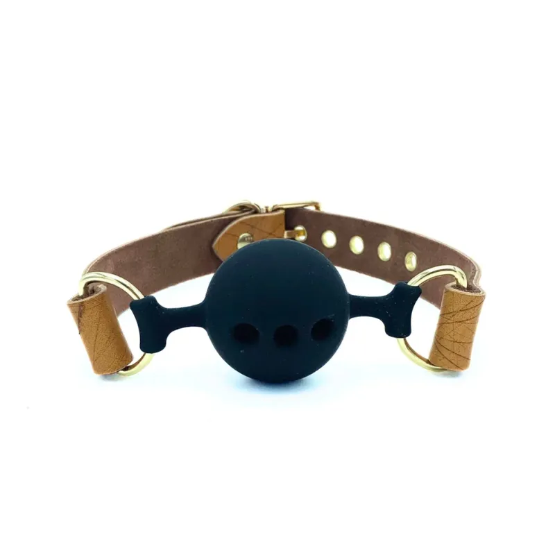 LE Ball Gag Tan/Stripe Medium
