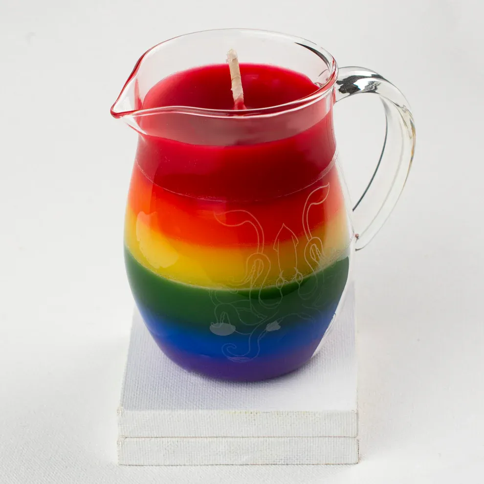 Candle In A Jar, Color: Rainbow