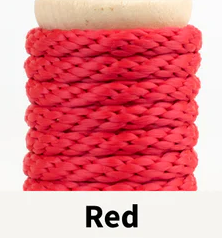 Synthetic Rope 30ft 1/4&quot;, Color: Red