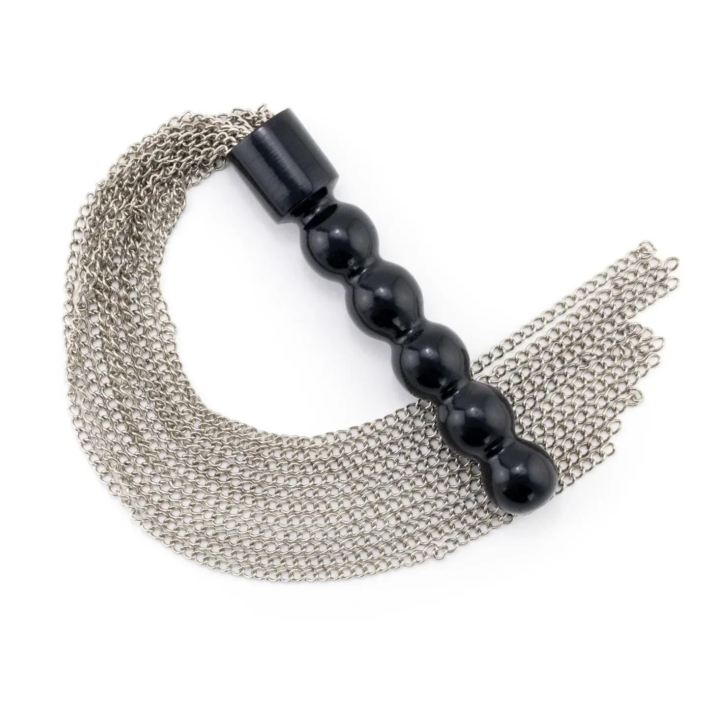 3212 Steel Tail Beads/Wooden Handle Flogger