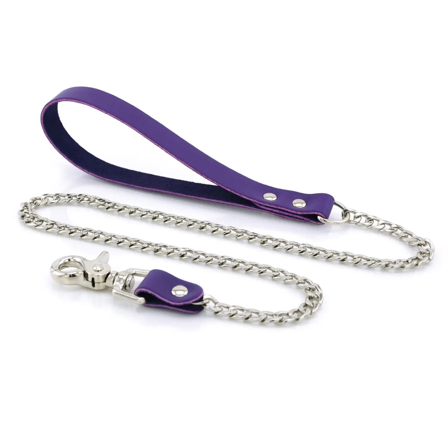 5029 Standard Leather Lead, Color: Purple