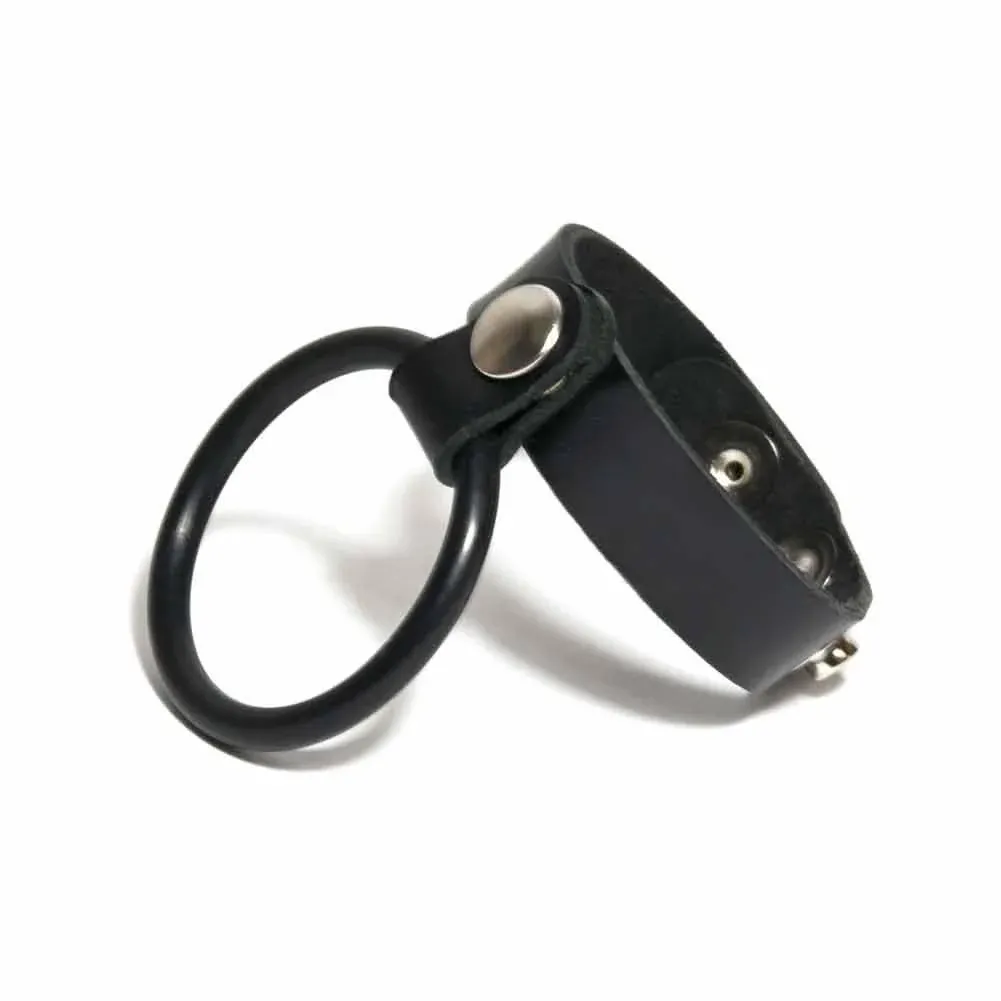 5122 Leather Rubber Cock Ball Ring