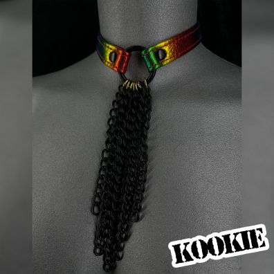 5992 Leather Waterfall Collar