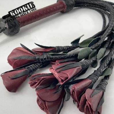 6900 Rose Flogger, Color: Burgundy, Size: O/S
