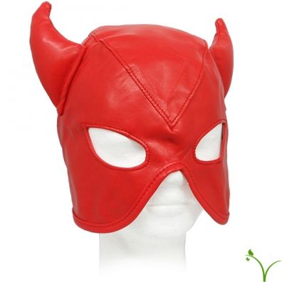 9018 Red PVC Devil Hood