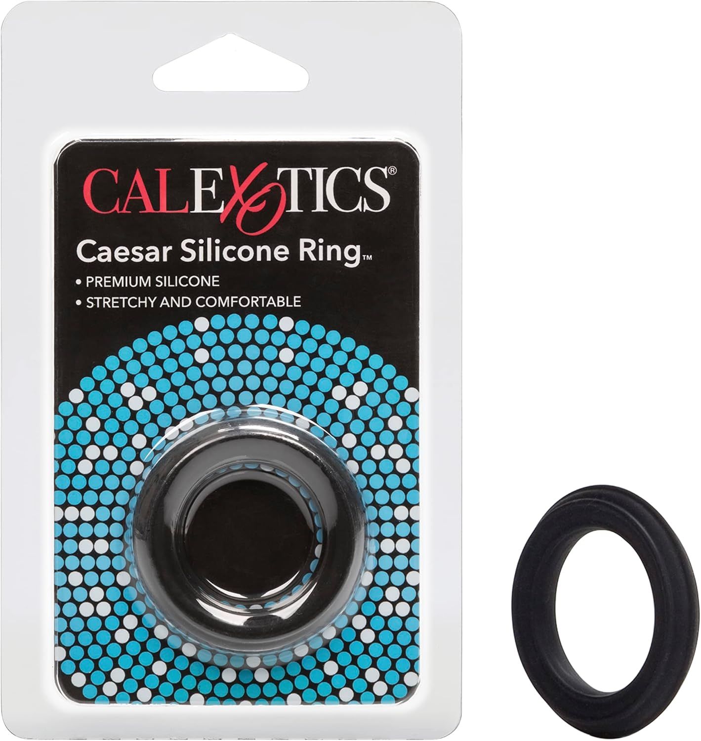 Adonis Silicone Ring, Color: Black, Size: Ceasar