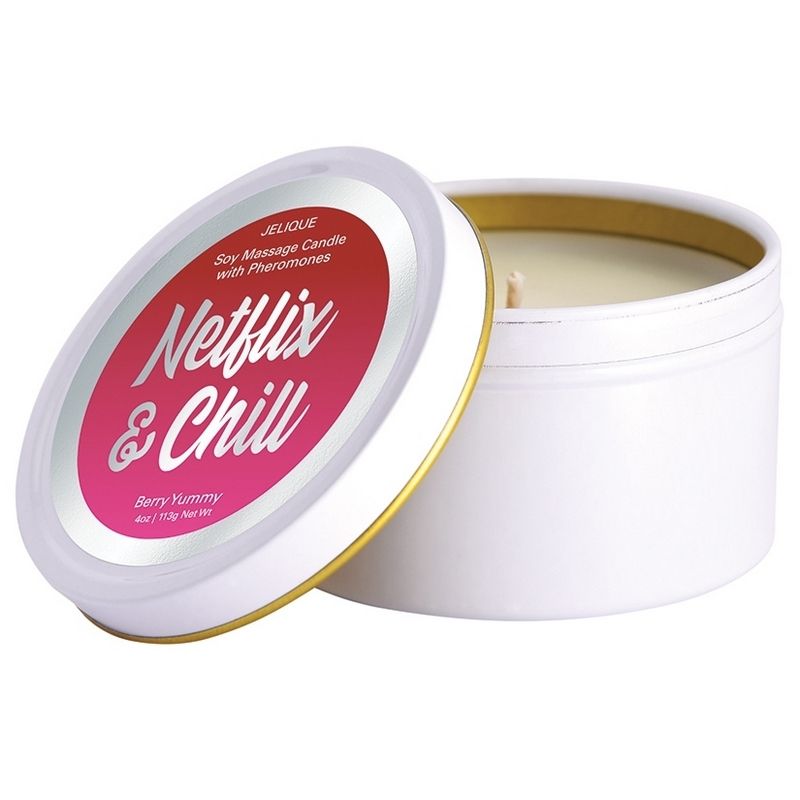 JEL4505 Massage Candle Netlfix &amp; Chill Berry 4oz