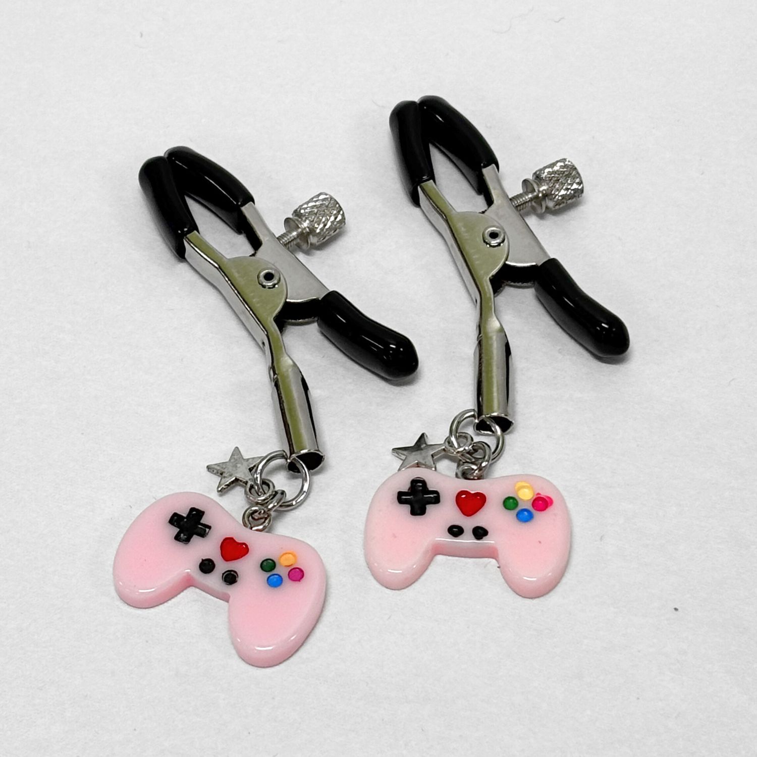 Nipple Clamps, Color: Gamer Pink