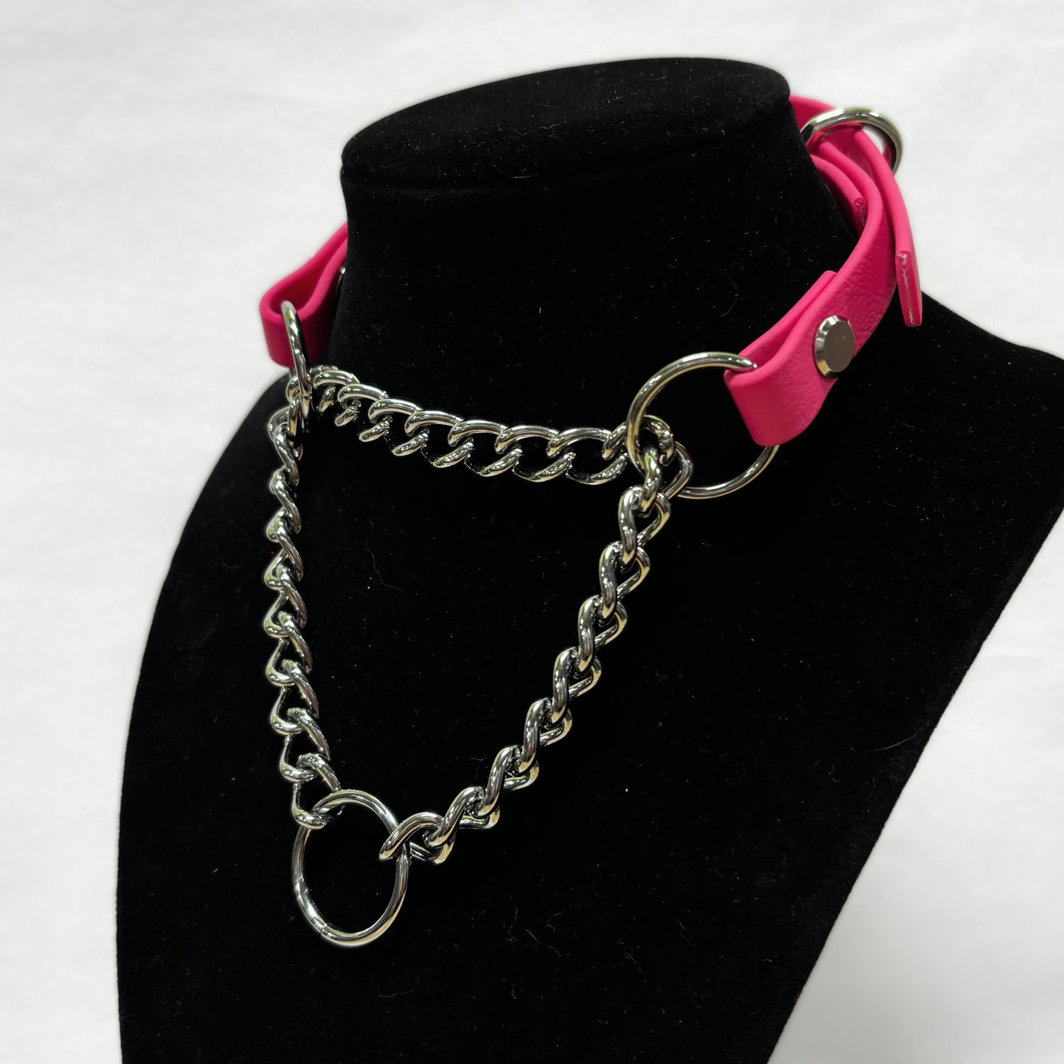 Martingale Biothane Collar Hot Pink