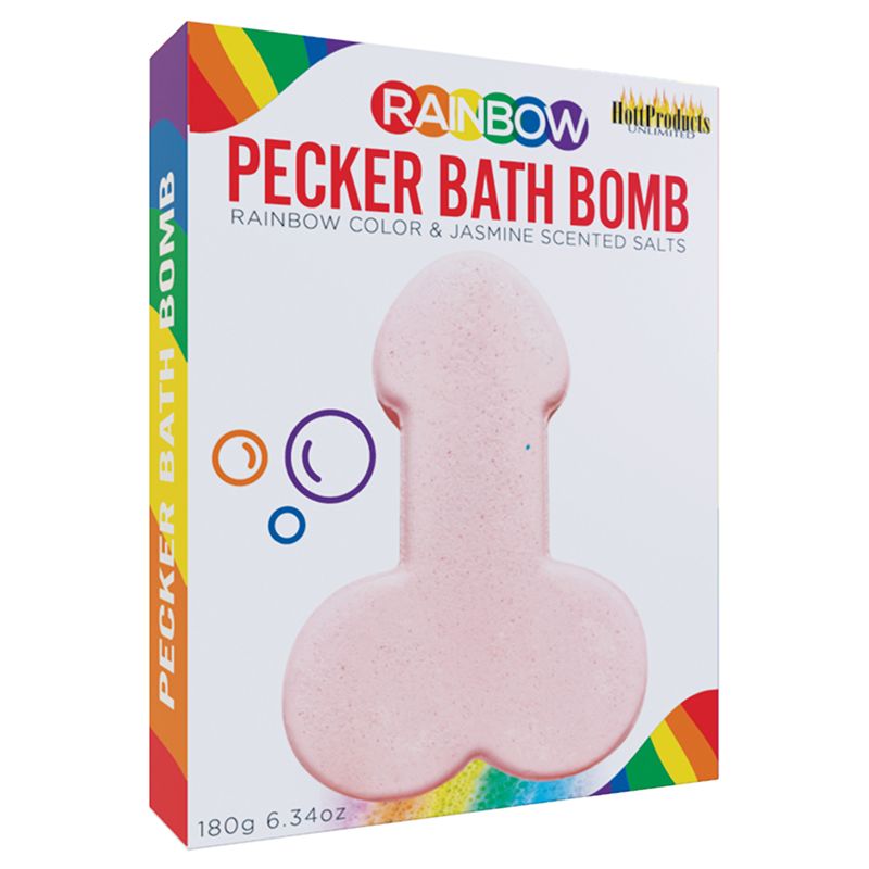 Pecker Bath Bomb, Color: Rainbow