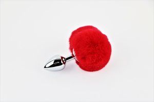 PL-RR-149 Bunny Tail Red L Silicone