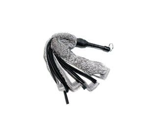 FL0023 16&quot; Rabbit/Leather Flogger White