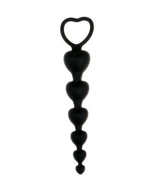AB-HS-2 Black Heart Anal Beads