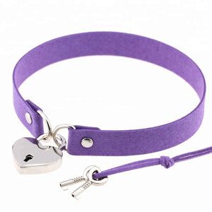 SC-20 Collar W/ Heart Lock Purple