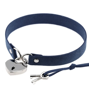 SC-55 Collar W/ Heart Lock Navy