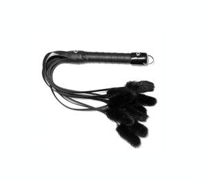 Mink Tipped Leather Flogger
