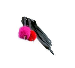 Mink Puff Top Leather Flogger