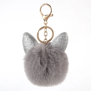 KC-CAT Faux Fur Cat Keychain