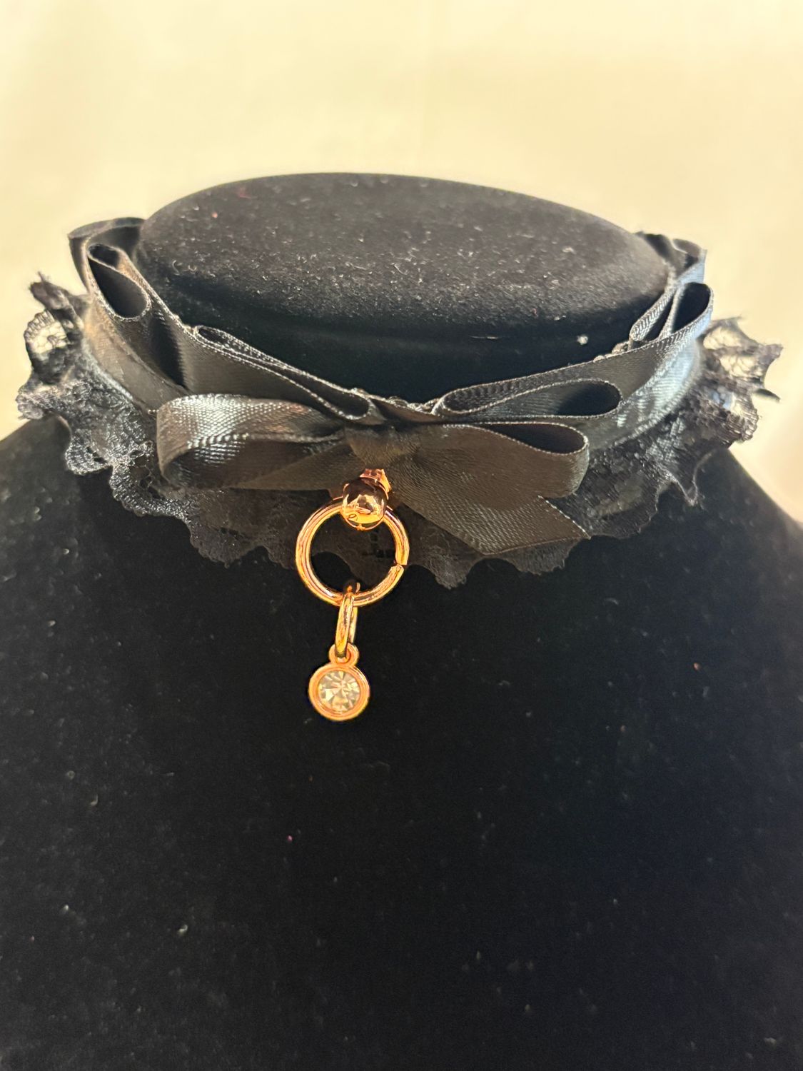 Black/Rose Gold Jewel Collar
