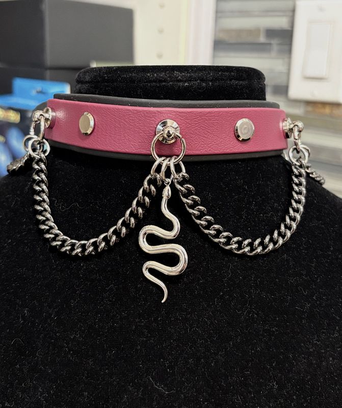 Locking Biothane Collar Black/Burgundy