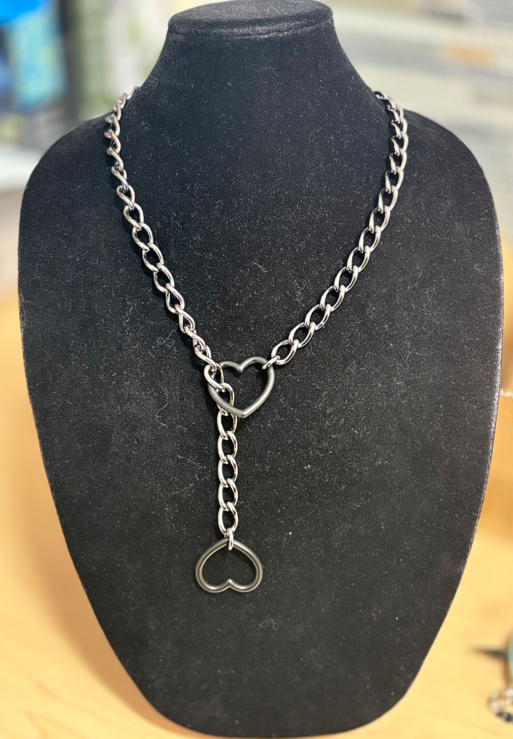Thick Slip Chain Black Heart