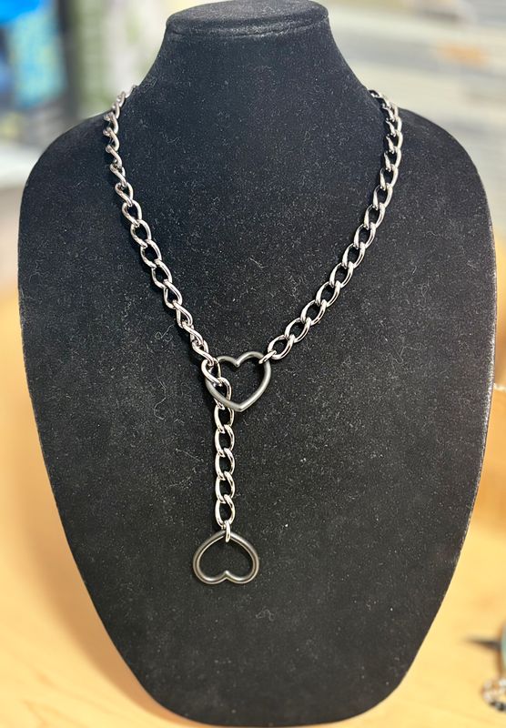 Thick Slip Chain Black Heart