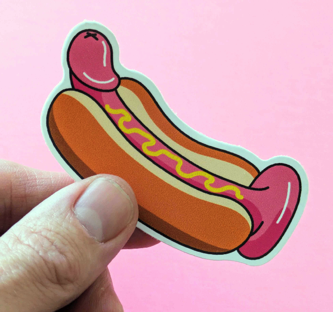 561 &quot;Hot Dickity Dildog&quot; Sticker