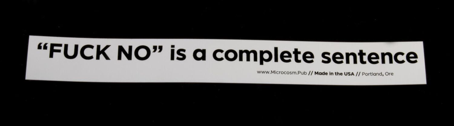 418 &quot;Fuck No&quot; Sticker
