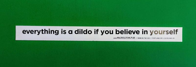 550 &quot;Everything Is A Dildo&quot; Sticker