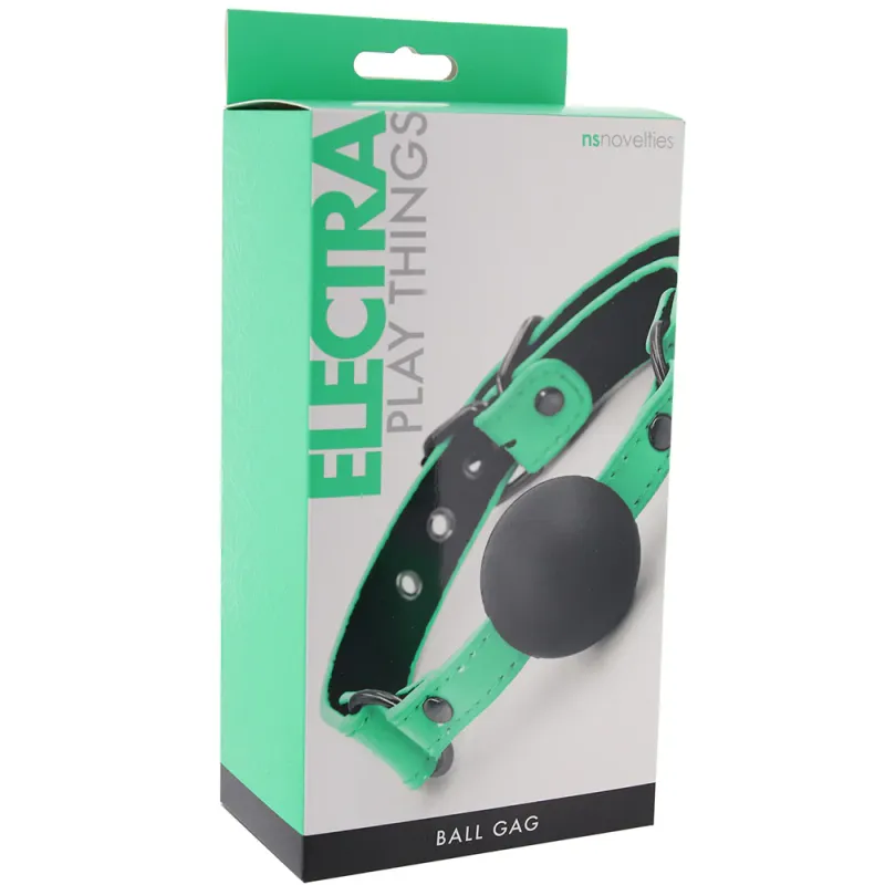 ZZNSN-1310-68 Electra Play Things Ball Gag Neon Green