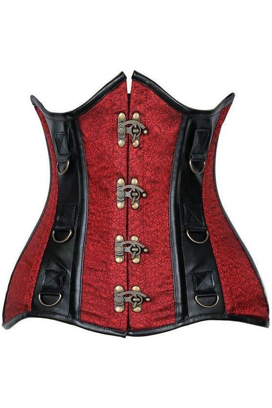 TD-1071 Brocade Underbust Wine 5X
