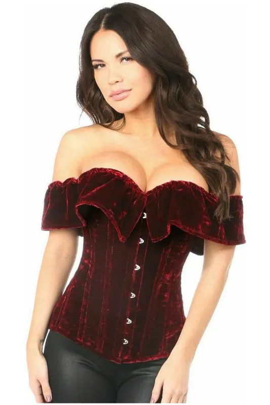 TD549 Velvet Off the Shoulder