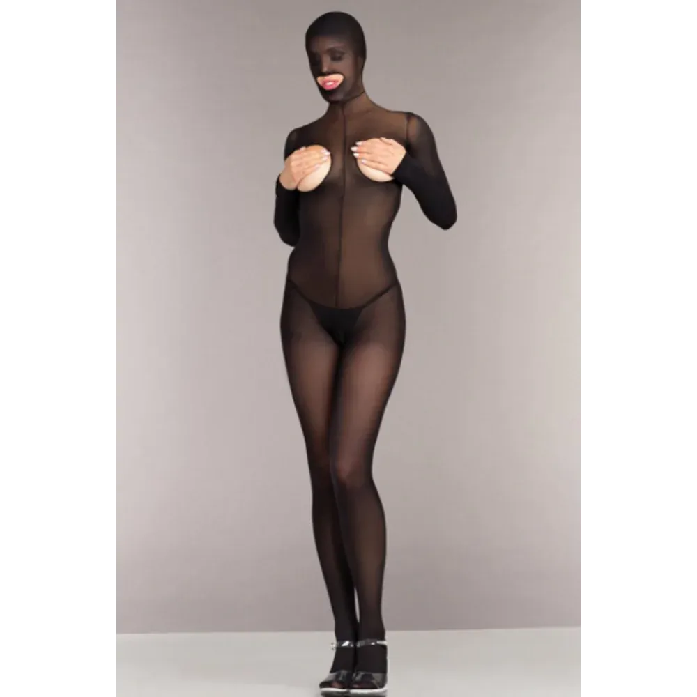 BWB101 Tough Love Bodystocking Black O/S