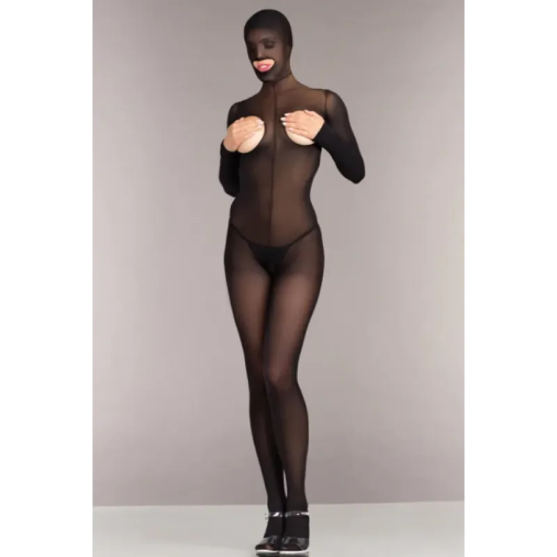 BWB101 Tough Love Bodystocking Black O/S