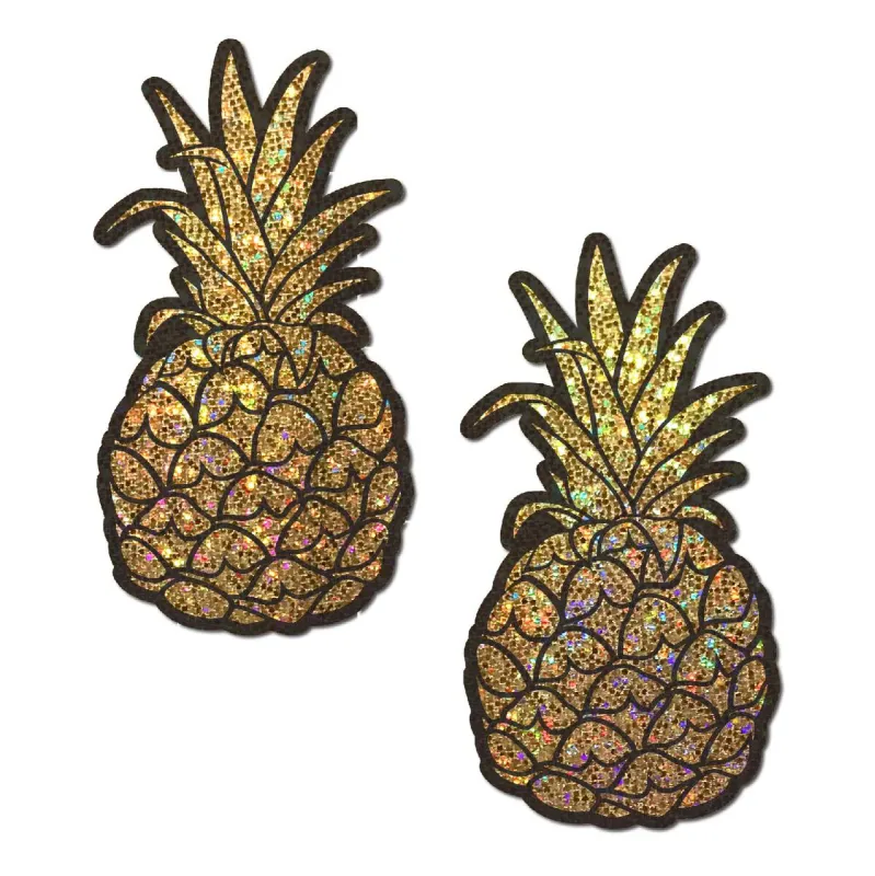 PTPIN-GL Gold Glitter Pineapple Pasties