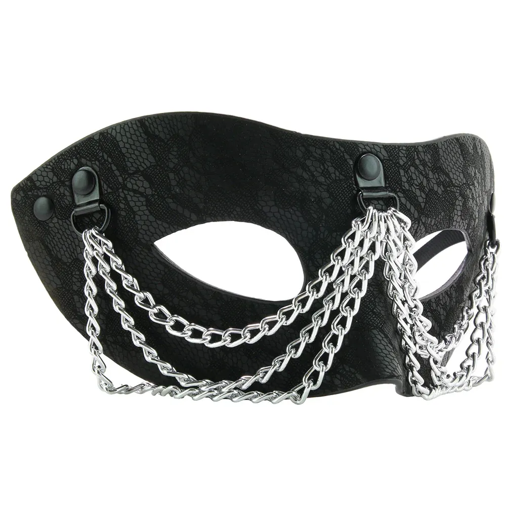 SS-520069 Sincerely Chained Lace Mask  Black