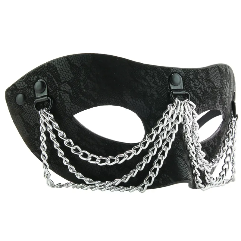 SS-520069 Sincerely Chained Lace Mask  Black