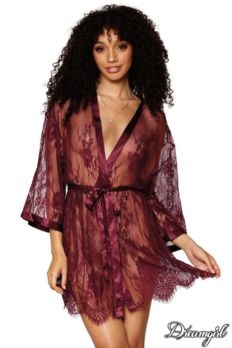 DG12788 Eyelash Lace Robe