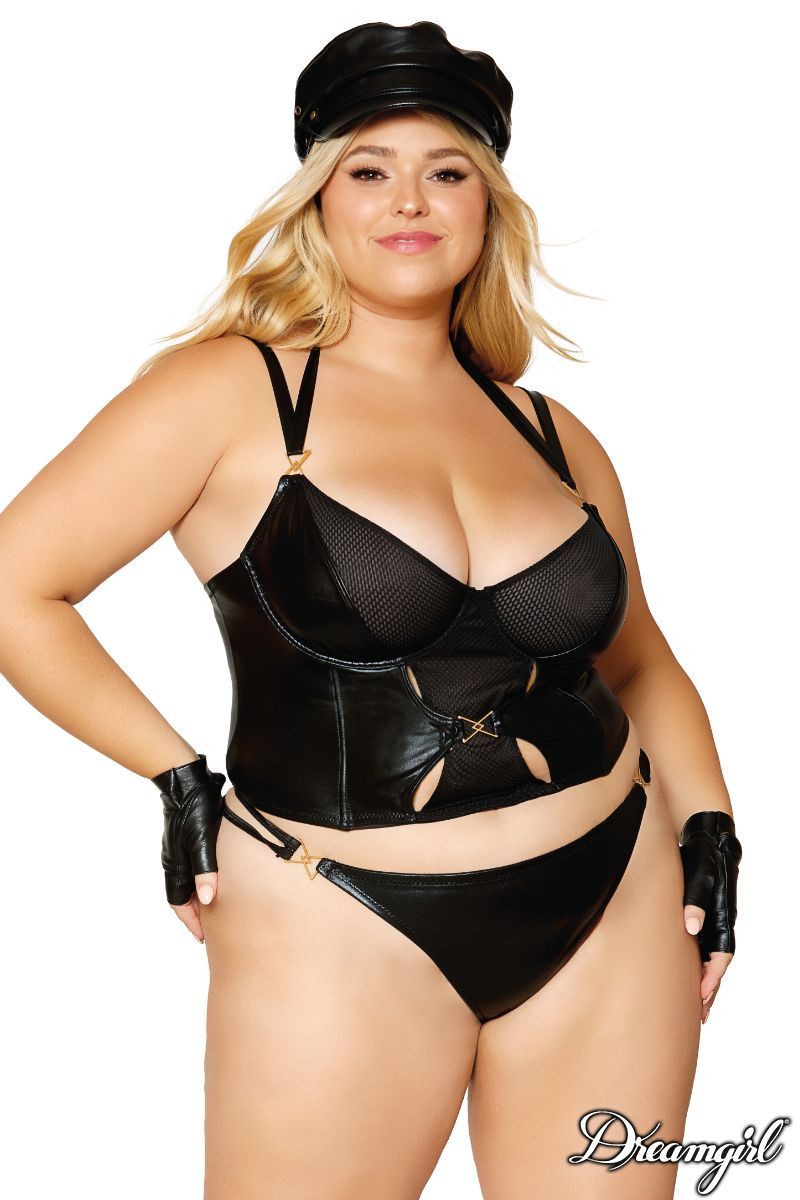 DG12761X Faux Leather Bustier