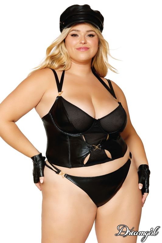 DG12761X Faux Leather Bustier