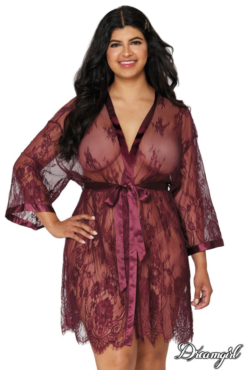 DG12788X Eyelash Lace Robe