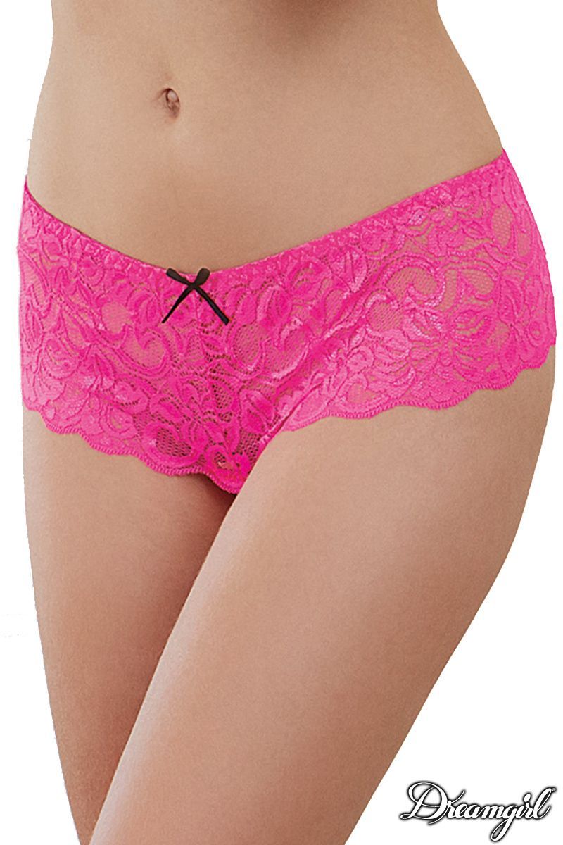 DG7177 Crotchless Boyshort Fuschia Small