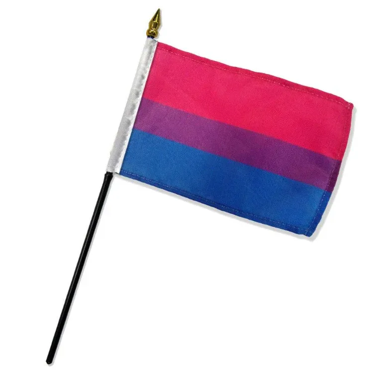 DFBI Bisexual 4&quot;x6&quot; Stick Flag